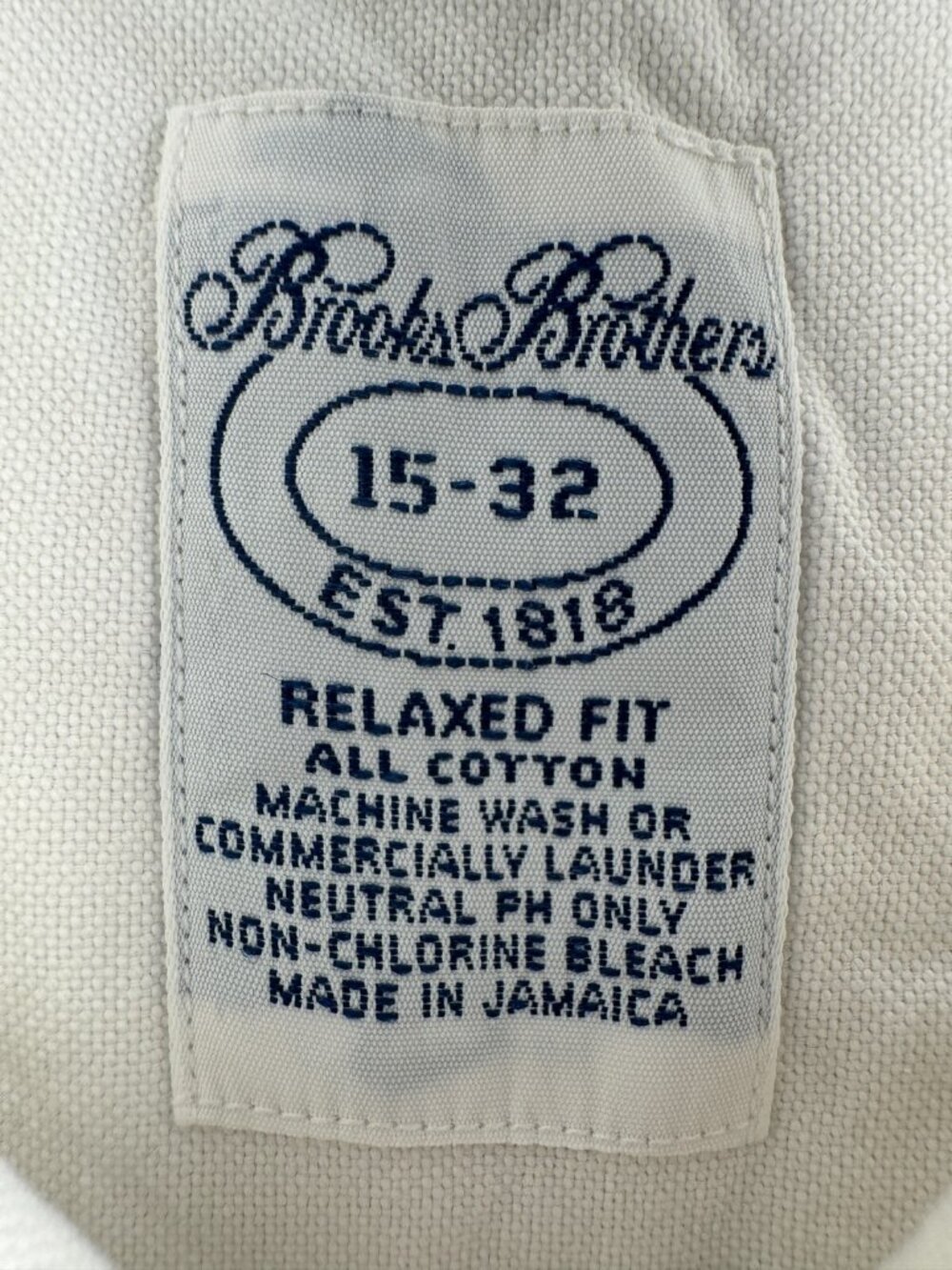VTG Brooks Brothers Short Sleeve Button Up Shirt Adult Cotton Relaxed 15 Neck